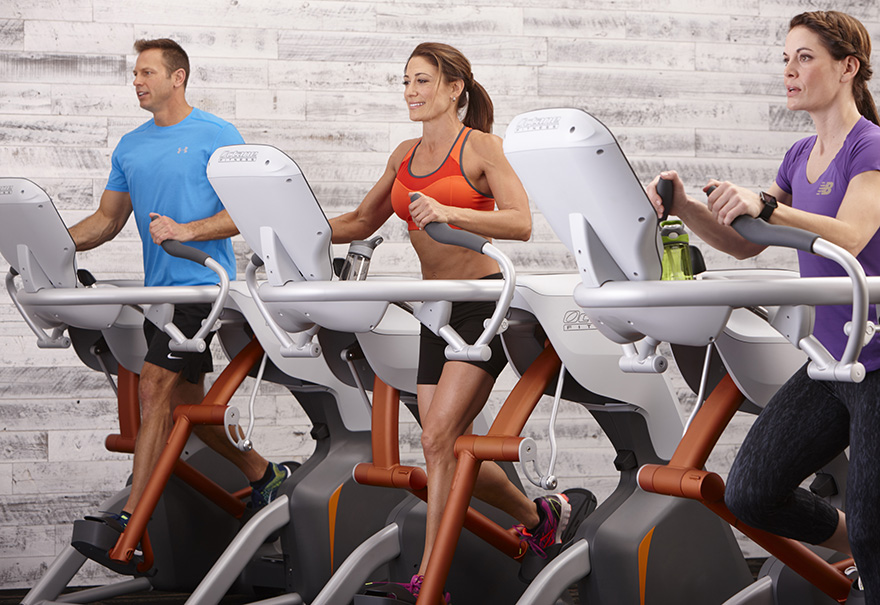 Multiple Octane Fitness machines being used by consumers